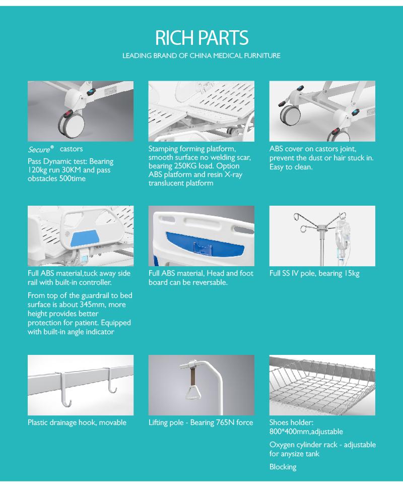 B5e8y-Sh 3 Functions Best Rehabilitation Electric Medical Bed