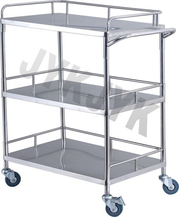 Stainless Steel Treatment Trolley with Two Shelves