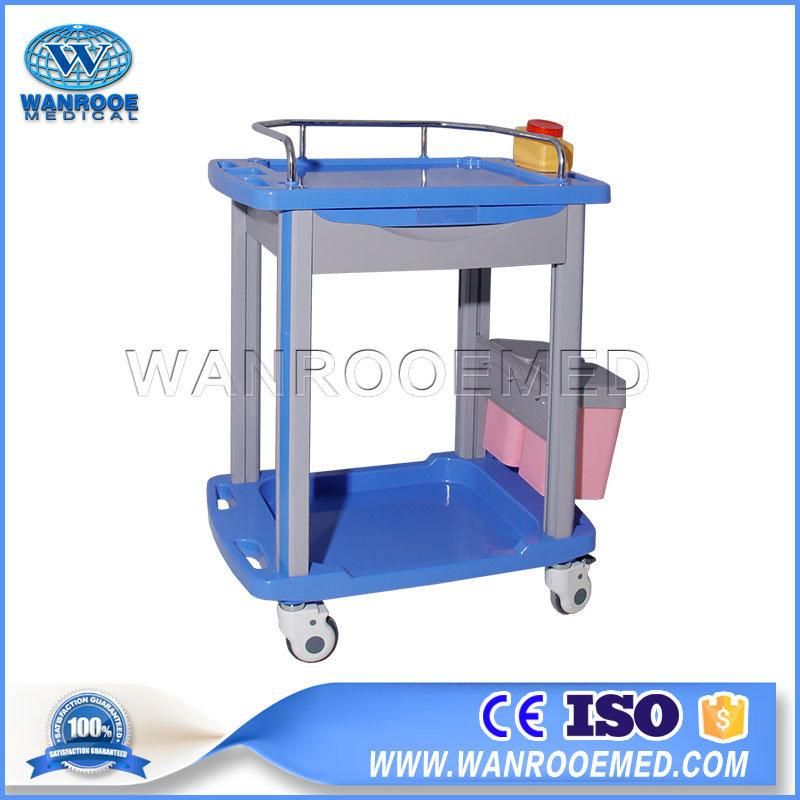 Bct-01 Hospital Furniture ABS Medical Emergency Treatment Trolley Cart