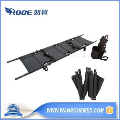 Ea-1d7 Aluminum Alloy or Carbon Fiber Folding Portable Emergency Army Style Folded Stretcher