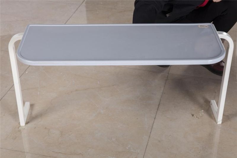 Overbed Hospital Dining Table Steel Turn-Over Dining Bed Table
