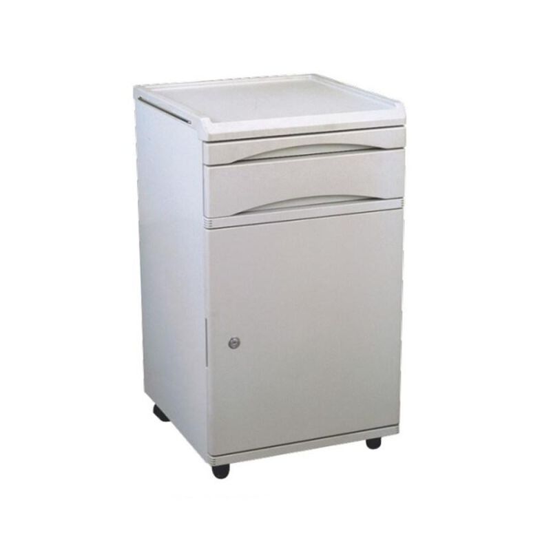 Medical Equipment Hospital Bedside Cabinet with Drawer and Door