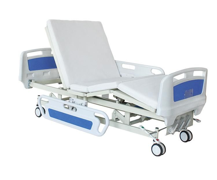 Chinese Manufacturer Cheap Price Three-Cranks Manual Hospital Bed