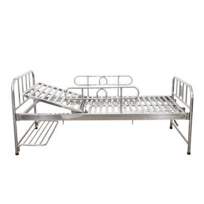 Factory Stainless Steel Medical Equipment Electric 1 Function One Position Foldable ICU Hospital Bed with Casters Manufacturers