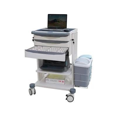 Hospital Medical Plastic Trolley Can Be Used in Multiple Departments Laptop Inspection Cart