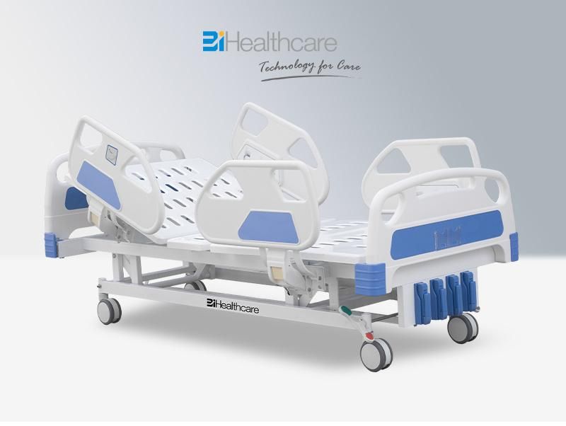 Manual Hospital Bed Patient Bed with ABS Head Foot Board