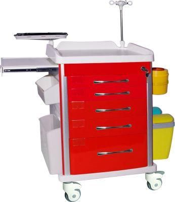 Hospital Furniture Fresh ABS Emergency Trolley for Nursing Room