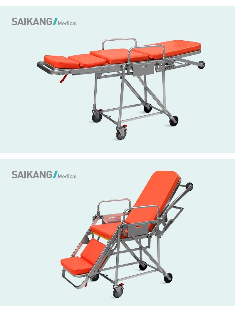 Skb039 (E) Hospital Furniture Folding Adjustable Medical Ambulance Emergency Rescue Stretcher Trolley