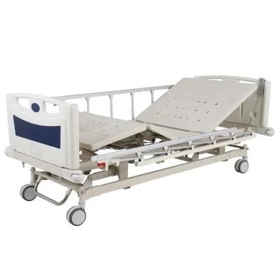 CE and ISO Manufacturer Three Function Electrical ICU Nursing Hospital Bed with IV Pole