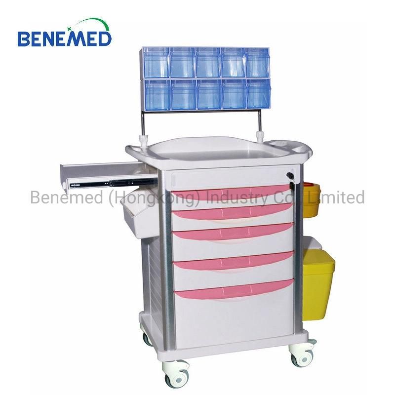 Best Seller Hospital Medical Surgical Equipment Anethesia Trolley ABS Crash Cart