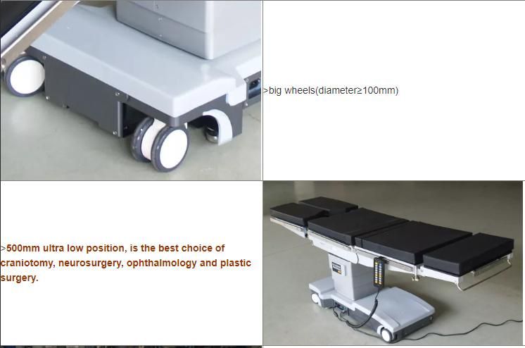 Hospital Equipment Medical Ultra-Low Electric Hydraulic Surgical Operating/Operation Table