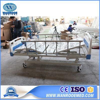 Bam302 Hospital Furniture Equipment Adjustable 3 Cranks ABS Manual Medical Bed