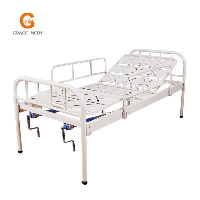 Medical Equipment Two Function Hospital Patient Nursing Bed with Caster