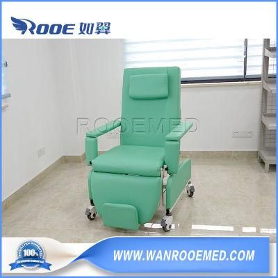 Professional Medical Furniture Manual Control Hemodialysis Infusion Reclining Blood Donation Dialysis Chair for Chemotherapy Room