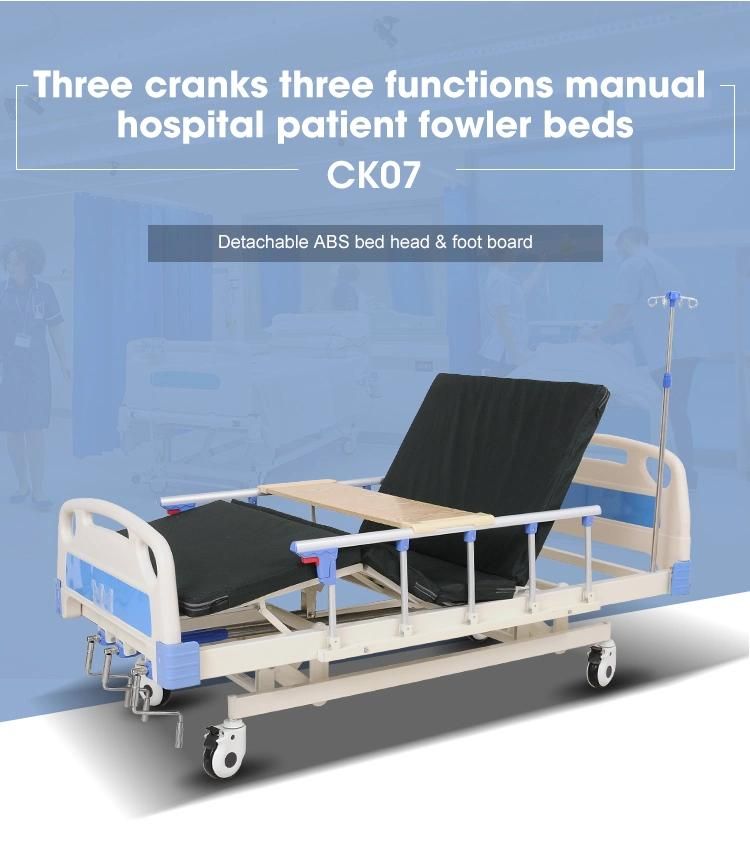Popular Furniture Crank Manual Metal Hospital Beds on Sale