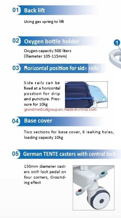 Hospital Emergency Patients Transfer Stretcher Trolley Medical Hospital Patients Transfer Trolley Cart