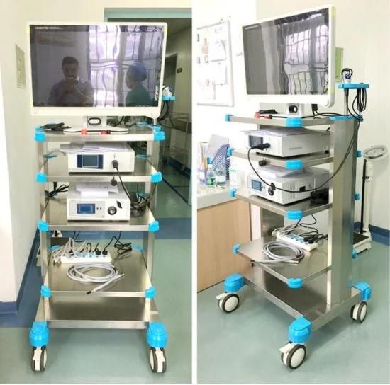 Hospital Medical Endoscope Trolley Computer Station Cart