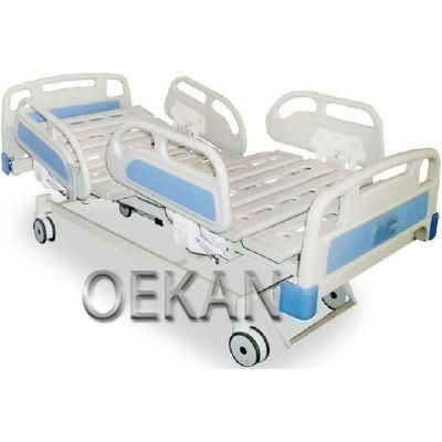 Oekan Hospital Use Furniture Hospital Nursing 3 Function Electric Adjustable Bed Medical Movable Patient Folding Bed