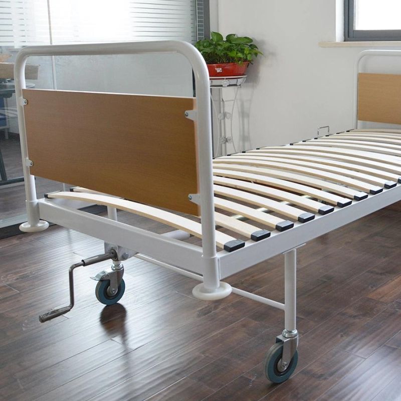 HS5145C One 1 Crank 1 Function Manual Single Hospital Beds with Slats Platform