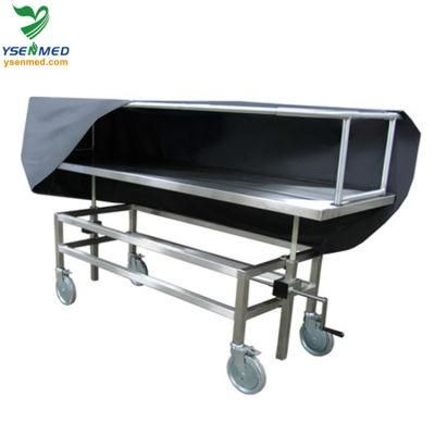 Hospital Ystsc-2e Mortuary Equipment Stainless Steel Trolley Corpse Cart