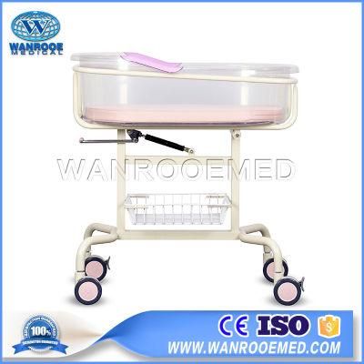 Hospital Furniture ABS Movable Nursing Pediatric Infant Newborn Baby Crib Bed
