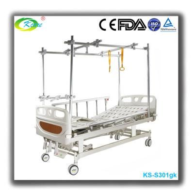 Manual Three-Crank Orthopedics Care Bed with Double Traction