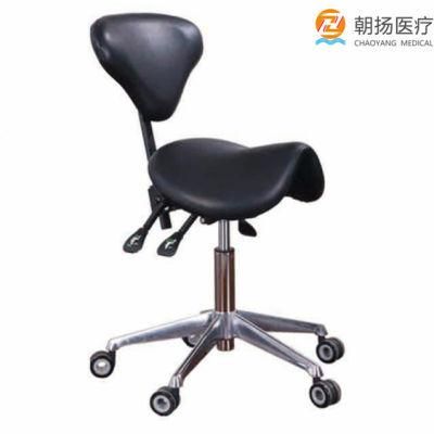 PU Leather Saddle Stool Chair with Wheels Cy-H821