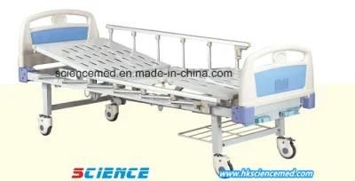 Two Cranks Manual Hospital Bed with ABS Head Foot Board