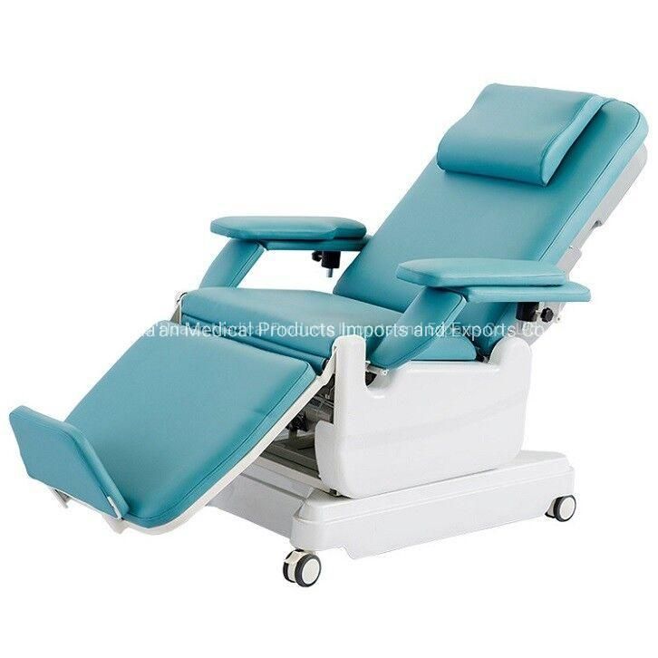 Hospital Patient Adjust Bbckrest Blood Donor Treatment Electric Hemodialysis Dialysis Chair Bed