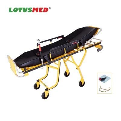 Lotusmed-Stretcher-010131-G Aluminum Alloy Full Automatic Emergency Ambulance Stretcher with Varied Position