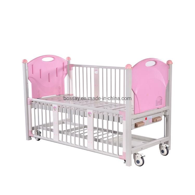 Medical One Function Manual Epoxy Painted Steel Children Bed for Hospital