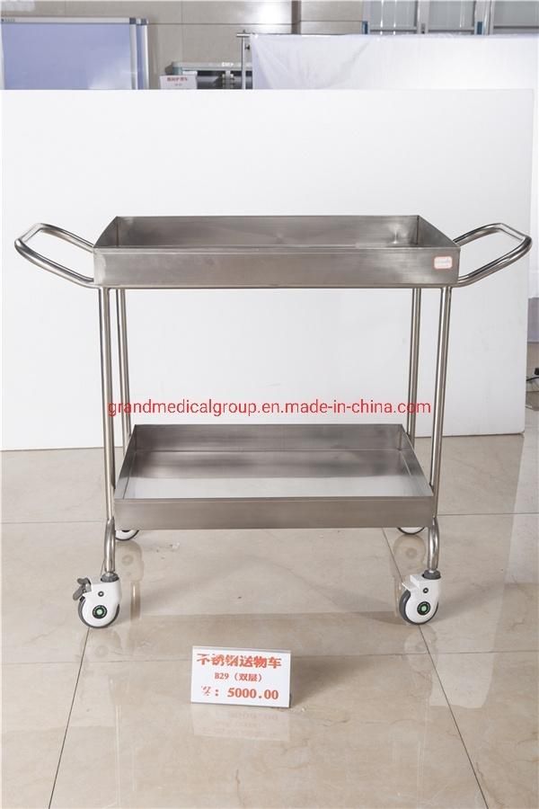 Surgical Trolley with Drawers Medical Cart Medical Trolley Medical Instrument Trolley Stainless Material Hospital Equipment