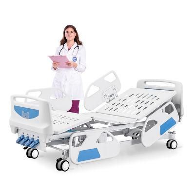 B4e Four Crank Manual Hospital Medical Adjustable Functional Bed with ABS Headboard