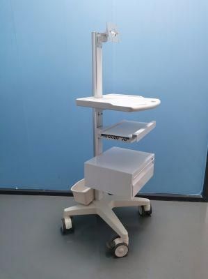 High Quality Hospital Moving Medical Computer Workstation Trolley
