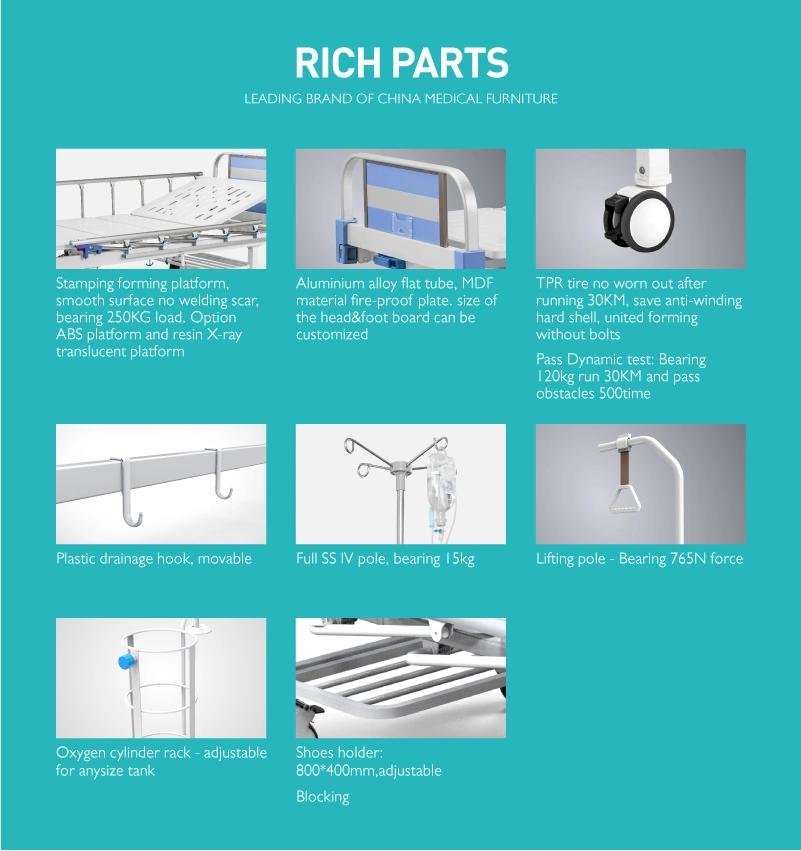 T2K Two Crank Hospital Manual Bed Prices with Remote Control