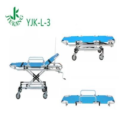 Hot Selling Foldable Wheels Hospital Trolley Manual Ambulance Emergency Stretcher Bed