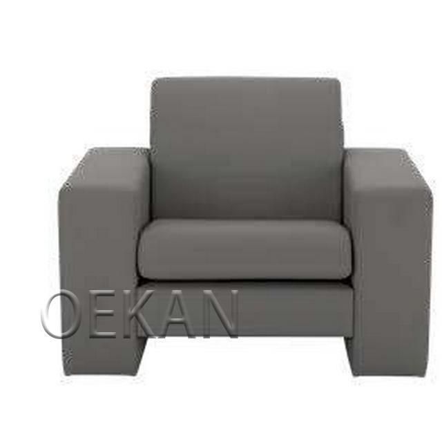 Comfortable Hospital Furniture Single Seat Soft Fabric Waiting Sofa Lobby Sofa Simple Structured Rest Area Sofa