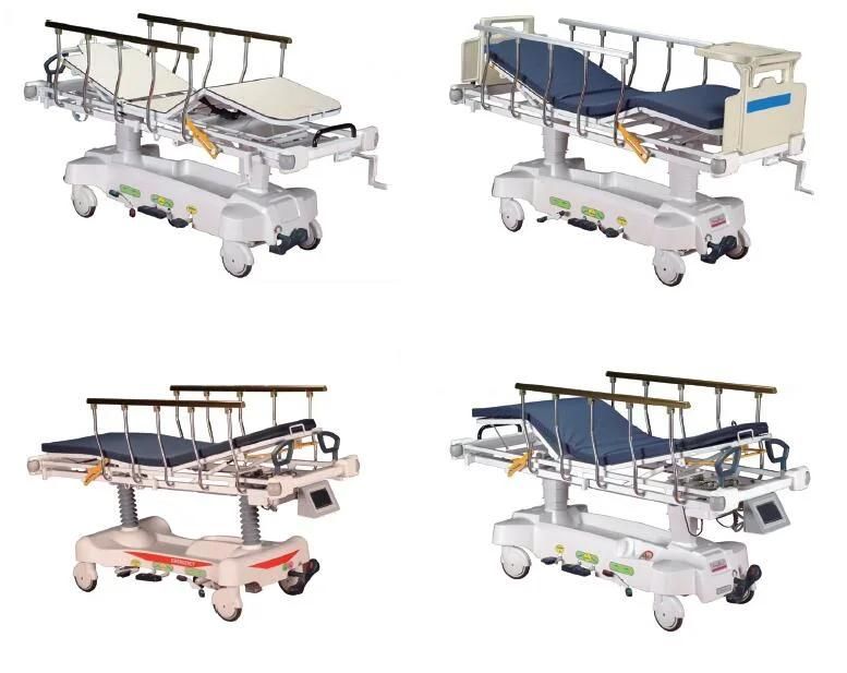 Hydraulic Emergency Medical Stretcher with Transport Hospital Patient Transfer Trolley