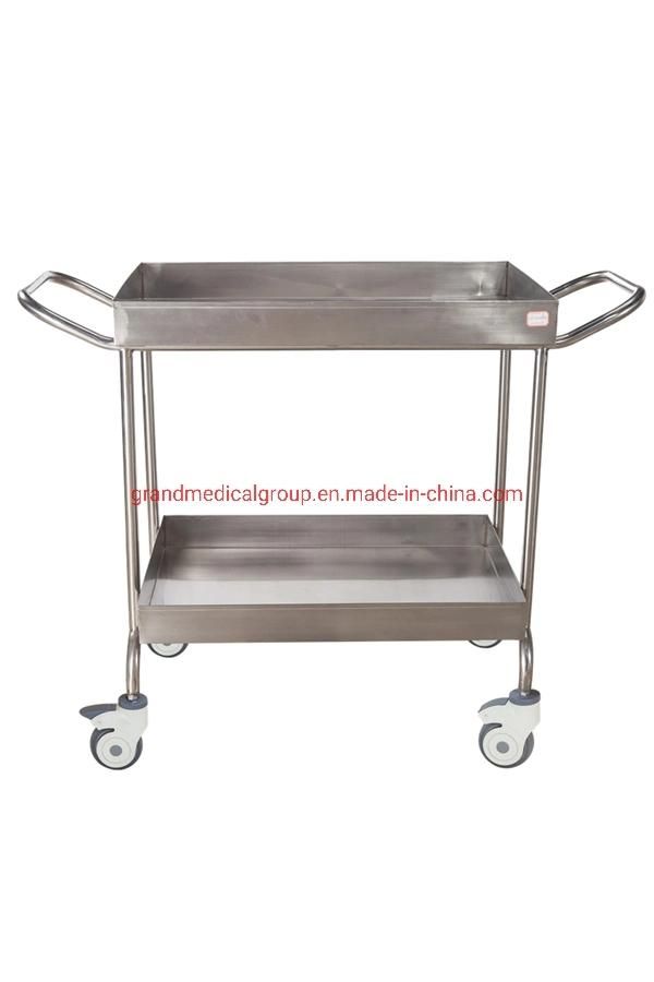 Surgical Trolley with Drawers Medical Cart Medical Trolley Medical Instrument Trolley Stainless Material Hospital Equipment