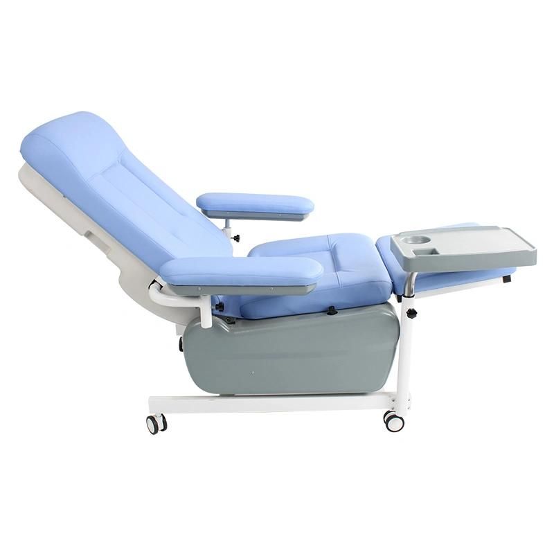 HS5948 Hospital Furniture Deluxe Manual Medical Blood Collection Chair Phlebotomy Chair Blood Sampling Donation Chair Price