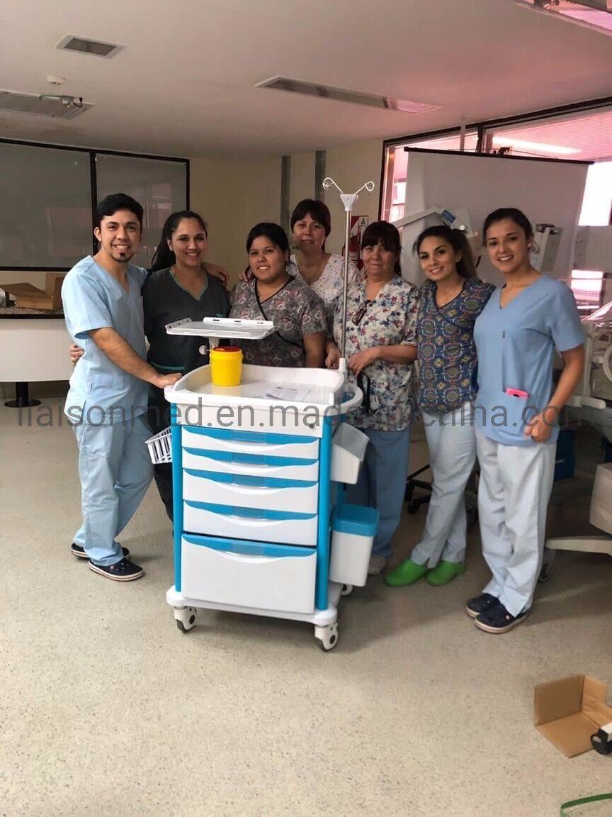 ABS Clinical Crash Truck Treatment Trolley with Medicine Bins