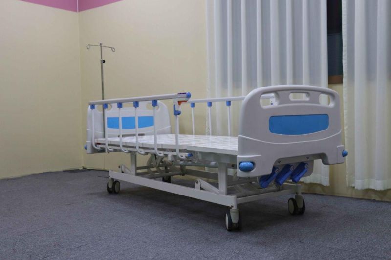 Promotional Hospital Manual 3 Cranks Hospital Bed for Bedridden Patients