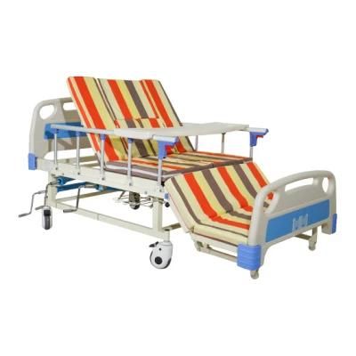 4 Crank 4 Function Manual Hospital Nursing Medical Bed for Patients