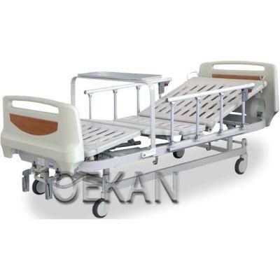Hospital Furniture Manual Adjustable Folding Patient Bed Clinic Single Movable Emergency Bed
