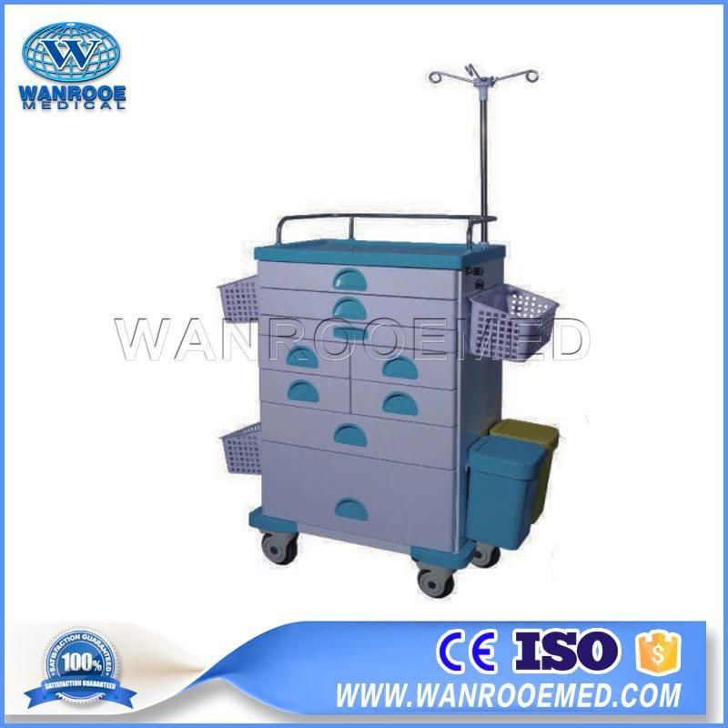 56j Series Hospital Equipment Emergency ABS Crash Cart Trolley