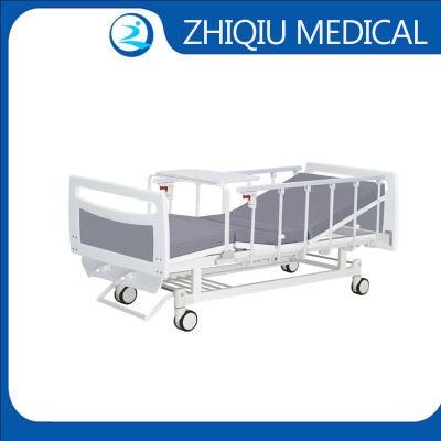 Two-Function Nursing Care Bed Siderail IV Pole Dining Table