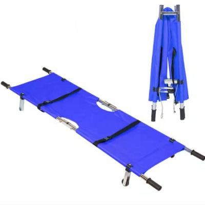 G08-2 Aluminum Alloy Tube Frame Double Folding Stretcher