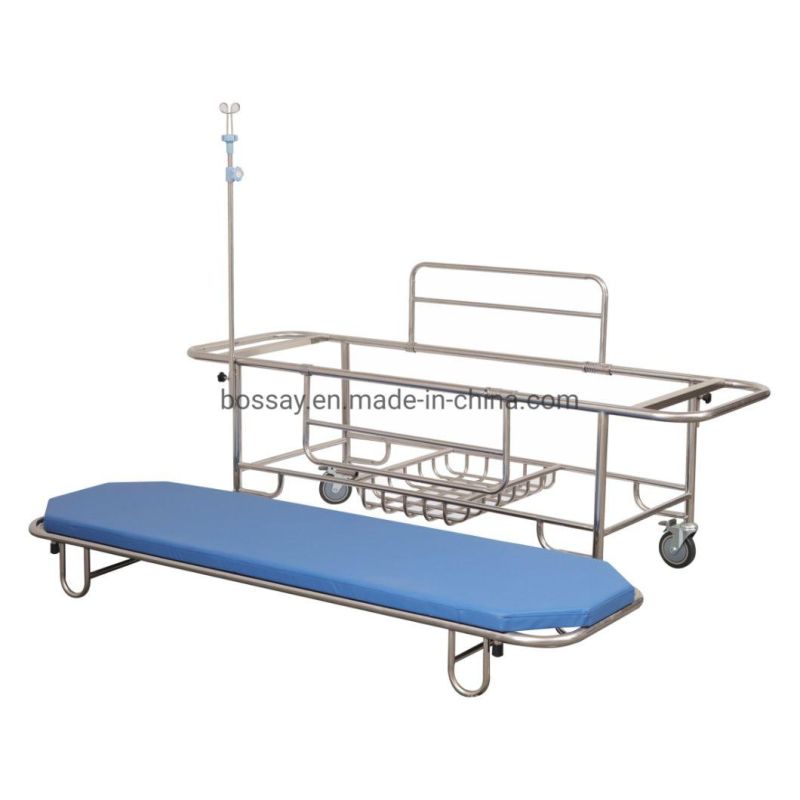 Hospital Folding Ambulance Emergency Transfer Stretcher Trolley Chair