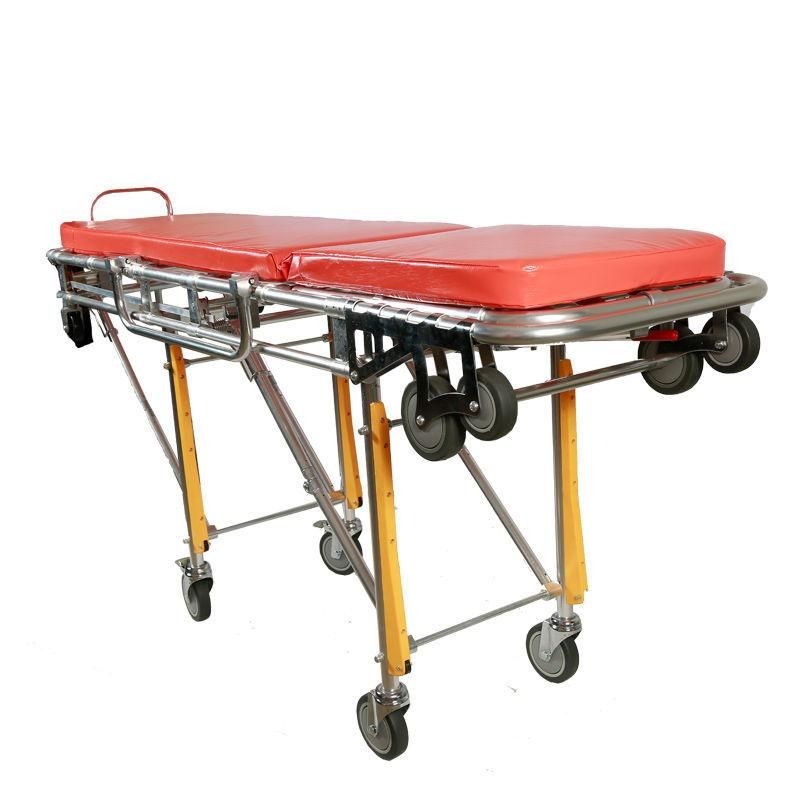 Hot Sales Adjustable Height Ambulance Auto Loading Transport Stretcher