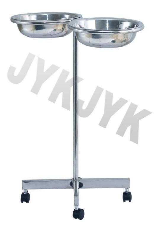 Stainless Steel Trolley with Double Basin